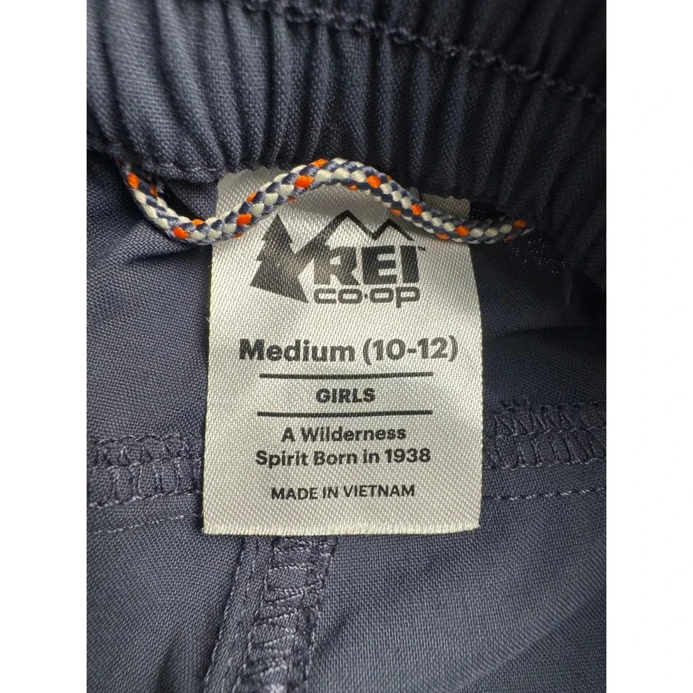 REI Co-op Girl Sahara Convertible Hiking Pants Gray Medium 10-12 Zip Off Outdoor